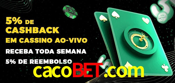 Promoções do cassino ao Vivo cacobet.com
